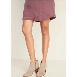 NEW OLD NAVY Size 7 FAUX SUEDE‎ LEATHER HIGH HEEL BOOTIES SAGE Beige ANKLE BOOTS